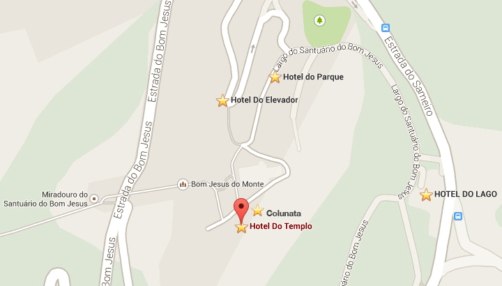 Map Hotéis Bom Jesus do Monte, Braga, Portugal\